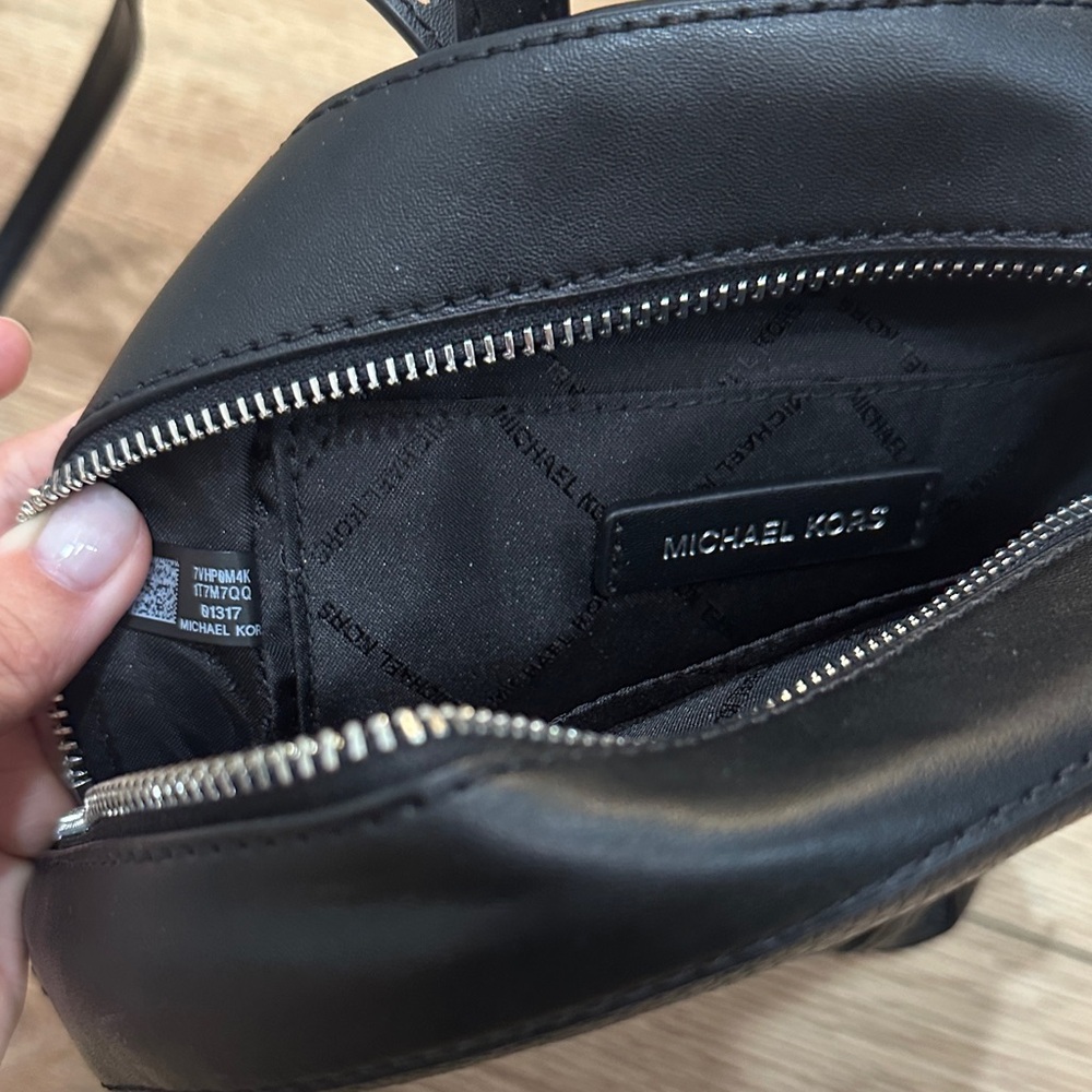 Michael Kors Black Pebbled Mini Leather Backpack - Picture 5 of 5